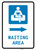Waiting Area Right Arrow with Icon Portrait v2 - Wall Sign
