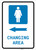 Womens Changing Area Left Arrow with Icon Portrait v2 - Wall Sign