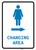Womens Changing Area Right Arrow with Icon Portrait - Wall Sign