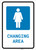 Womens Changing Area with Icon Portrait v2 - Wall Sign