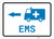 EMS Medical Van Left Arrow with Icon Landscape v2 - Wall Sign