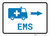 EMS Medical Van Right Arrow with Icon Landscape v2 - Wall Sign