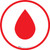Blood Drop White - Floor Sign