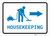 Housekeeping Right Arrow with Icon Landscape v2 - Wall Sign