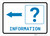 Information Left Arrow with Question Mark Landscape v2 - Wall Sign