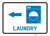 Laundry Left Arrow with Icon Landscape v2 - Wall Sign