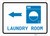Laundry Room Left Arrow with Icon Landscape v2 - Wall Sign