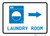 Laundry Room Right Arrow with Icon Landscape v2 - Wall Sign