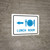 Lunch Room Left Arrow with Icon Landscape v2 - Wall Sign