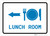 Lunch Room Left Arrow with Icon Landscape v2 - Wall Sign