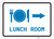 Lunch Room Right Arrow with Icon Landscape v2 - Wall Sign