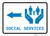 Social Services Left Arrow with Icon Landscape v2 - Wall Sign