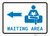 Waiting Area Left Arrow with Icon Landscape v2 - Wall Sign