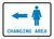 Womens Changing Area Left Arrow with Icon Landscape v2 - Wall Sign