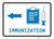 Immunization Left Arrow with Icon Landscape v2 - Wall Sign
