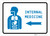 Internal Medicine Left Arrow with Icon Landscape v2 - Wall Sign