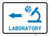 Laboratory Left Arrow with Icon Landscape v2 - Wall Sign