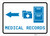 Medical Records Left Arrow with Icon Landscape v2 - Wall Sign