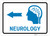 Neurology Left Arrow with Icon Landscape v2 - Wall Sign