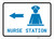 Nurse Station Left Arrow with Icon Landscape v2 - Wall Sign