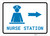 Nurse Station Right Arrow with Icon Landscape v2 - Wall Sign
