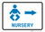 Nursery Right Arrow with Icon Landscape v2 - Wall Sign