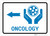 Oncology Left Arrow with Icon Landscape v2 - Wall Sign