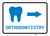 Orthodontistry Right Arrow with Icon Landscape v2 - Wall Sign