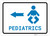 Pediatrics Left Arrow with Icon Landscape v2 - Wall Sign
