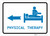 Physical Therapy Left Arrow with Icon Landscape v2 - Wall Sign
