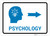 Psychology Right Arrow with Icon Landscape v2 - Wall Sign