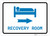 Recovery Room Right Arrow with Icon Landscape v2 - Wall Sign