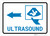 Ultrasound Left Arrow with Icon Landscape v2 - Wall Sign