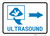 Ultrasound Right Arrow with Icon Landscape v2 - Wall Sign