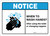 Notice: Wash Hands After Using Toilet ANSI Landscape - Wall Sign