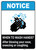 Notice: Wash Hands After Sneezing ANSI Portrait - Wall Sign