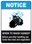 Notice: Wash Hands Before Handling Raw Foods ANSI Portrait - Wall Sign