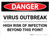 Danger: Virus Outbreak Risk Of Infection Landscape - Wall Sign