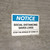 Notice: Social Distancing Saves Lives Stop COVID-19 ANSI Landscape - Wall Sign
