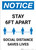 Notice: Social Distancing Saves Lives ANSI Portrait - Wall Sign