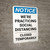 Notice: We're Social Distancing Closed Temporarily ANSI Portrait - Wall Sign