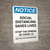 Notice: Social Distancing Saves Lives Stop the Spread ANSI Portrait - Wall Sign