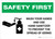 Safety First: Wash Hands & Use Hand Sanitizer Landscape - Wall Sign