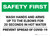 Safety First: Wash Hands Safety COVID-19 Landscape - Wall Sign