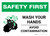 Safety First: Wash Your Hands Avoid Contamination Landscape - Wall Sign