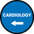 Cardiology Arrow Left Circular - Floor Sign