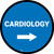 Cardiology Arrow Right Circular - Floor Sign