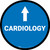 Cardiology Arrow Straight Circular - Floor Sign