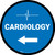Cardiology With Icon Arrow Left Circular - Floor Sign