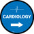 Cardiology With Icon Arrow Right Circular - Floor Sign